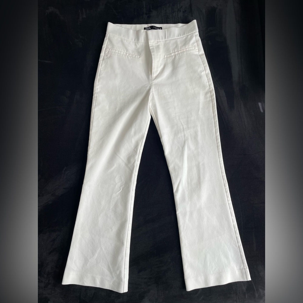 ZARA flare, leg pants, white size S